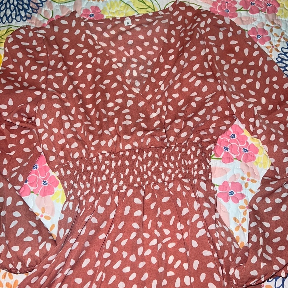 NEW SMALL BURNT ORANGE DRESS FALL